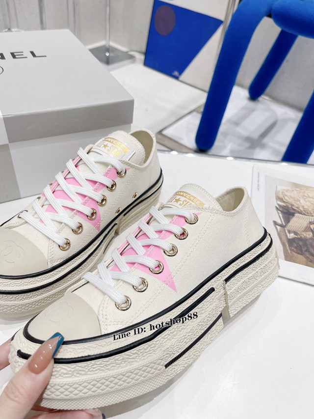 2022早春最新爆款匡威Converse x Feng Chen Wang王逢陳聯名拼接解構限量款系列半拖鞋 dx3583